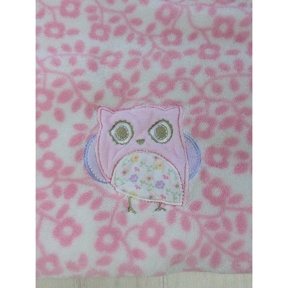 Circo Pink Owl Purple Wings Baby blanket floral flowers